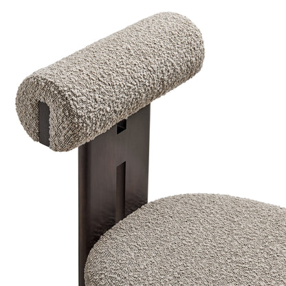 Torian Boucle Fabric Dining Chairs set of 2 by Modway, beige boucle upholstery, dark wood legs on Tampa Home & Garden Store