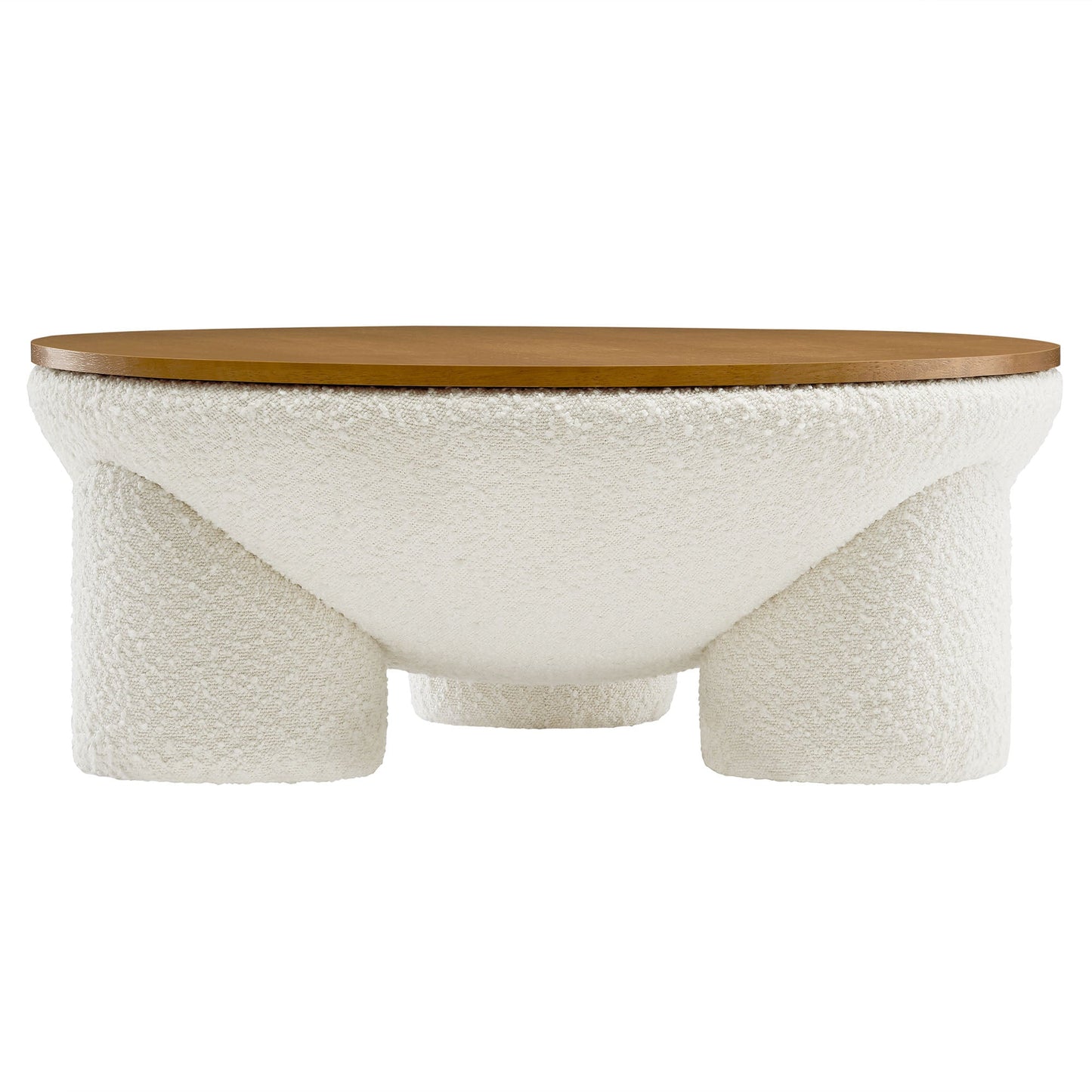 Tridome Round Boucle Upholstered Coffee Table