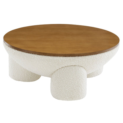 Tridome Round Boucle Upholstered Coffee Table