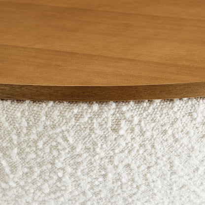 Tridome Round Boucle Upholstered Coffee Table