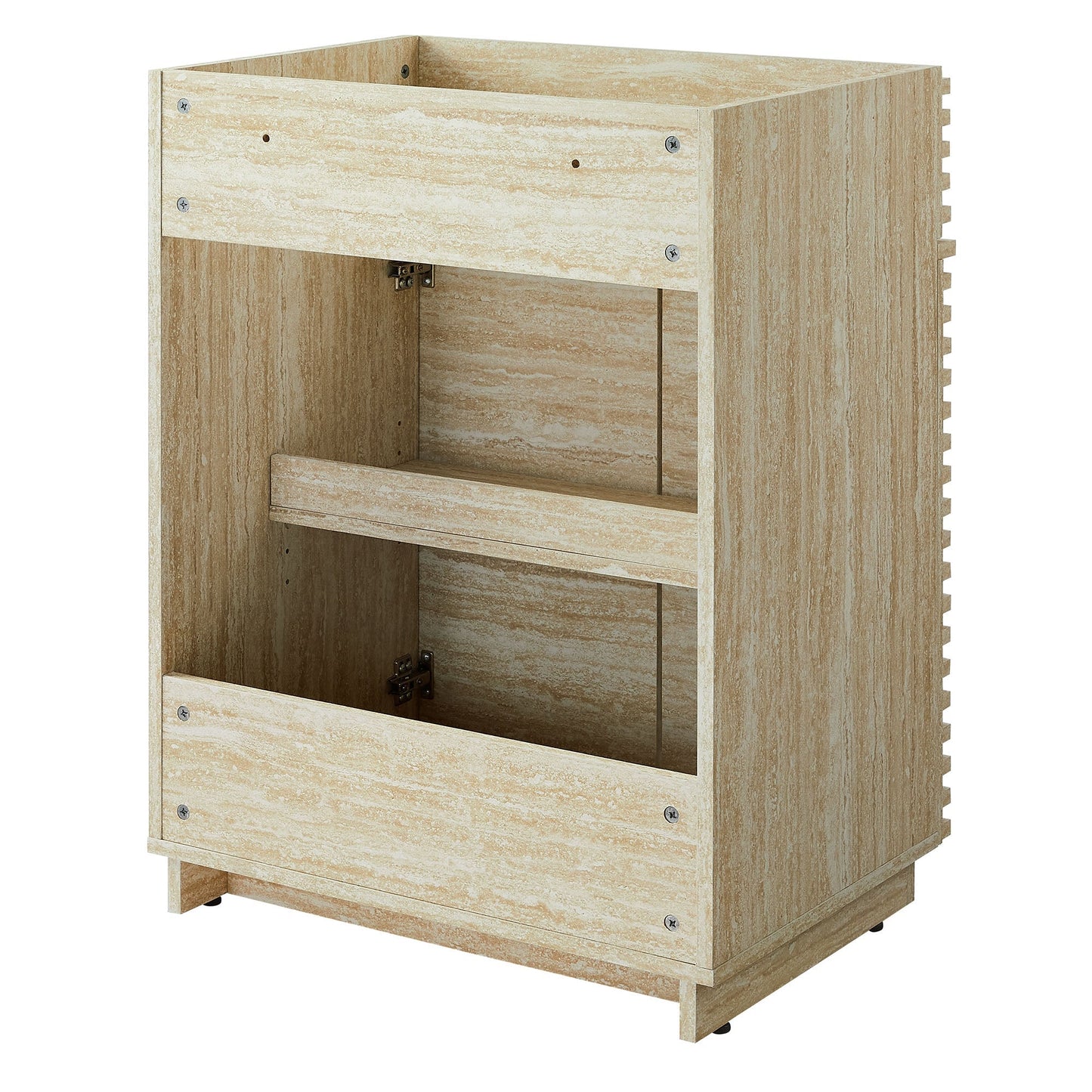 Render 24 Inch Faux Travertine Bathroom Vanity