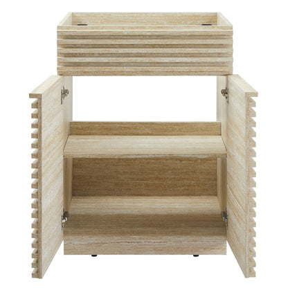 Render 24 Inch Faux Travertine Bathroom Vanity