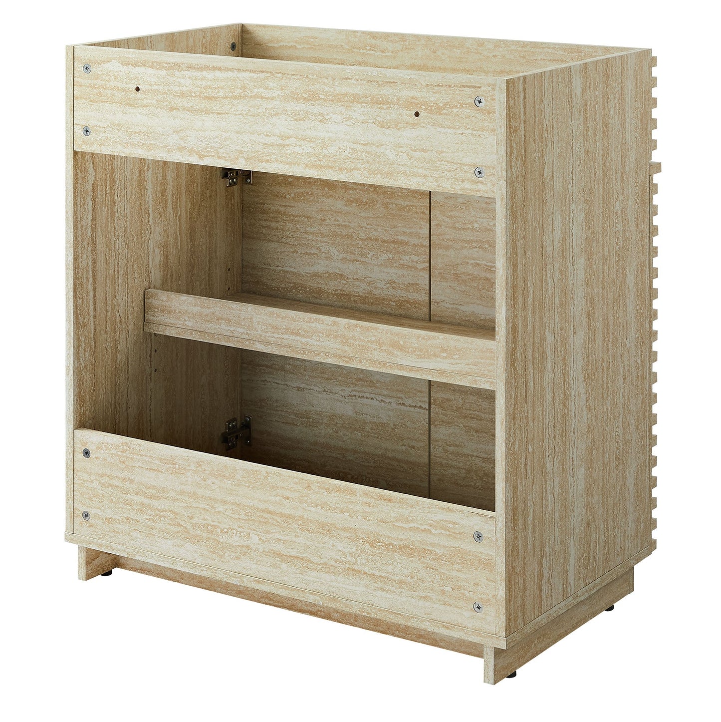 Render 30in faux travertine bathroom vanity cabinet by HouseOfZazla, bathroom storage cabinet on Tampa Home & Garden Store