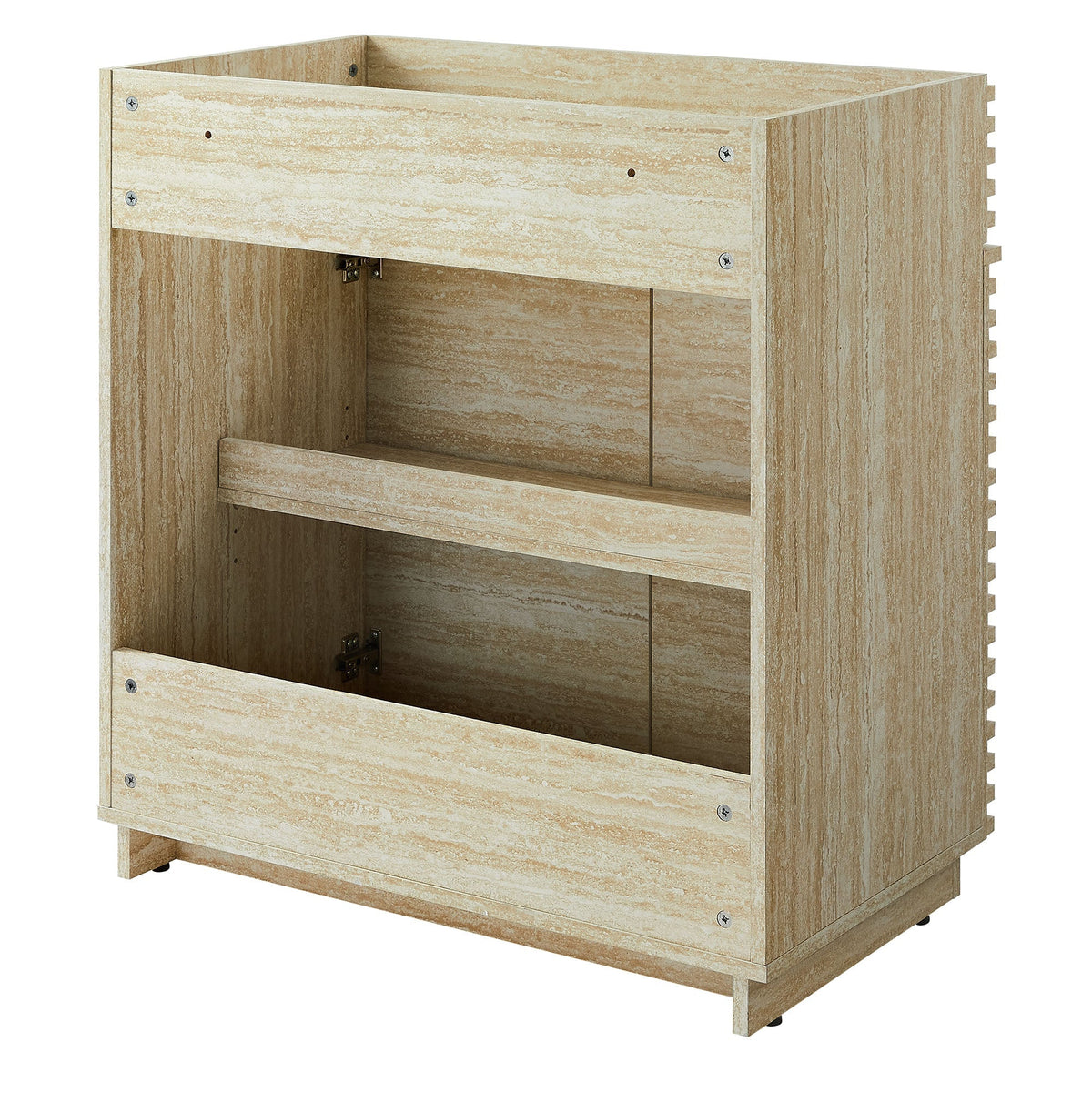 Render 30in faux travertine bathroom vanity cabinet by HouseOfZazla, bathroom storage cabinet on Tampa Home & Garden Store