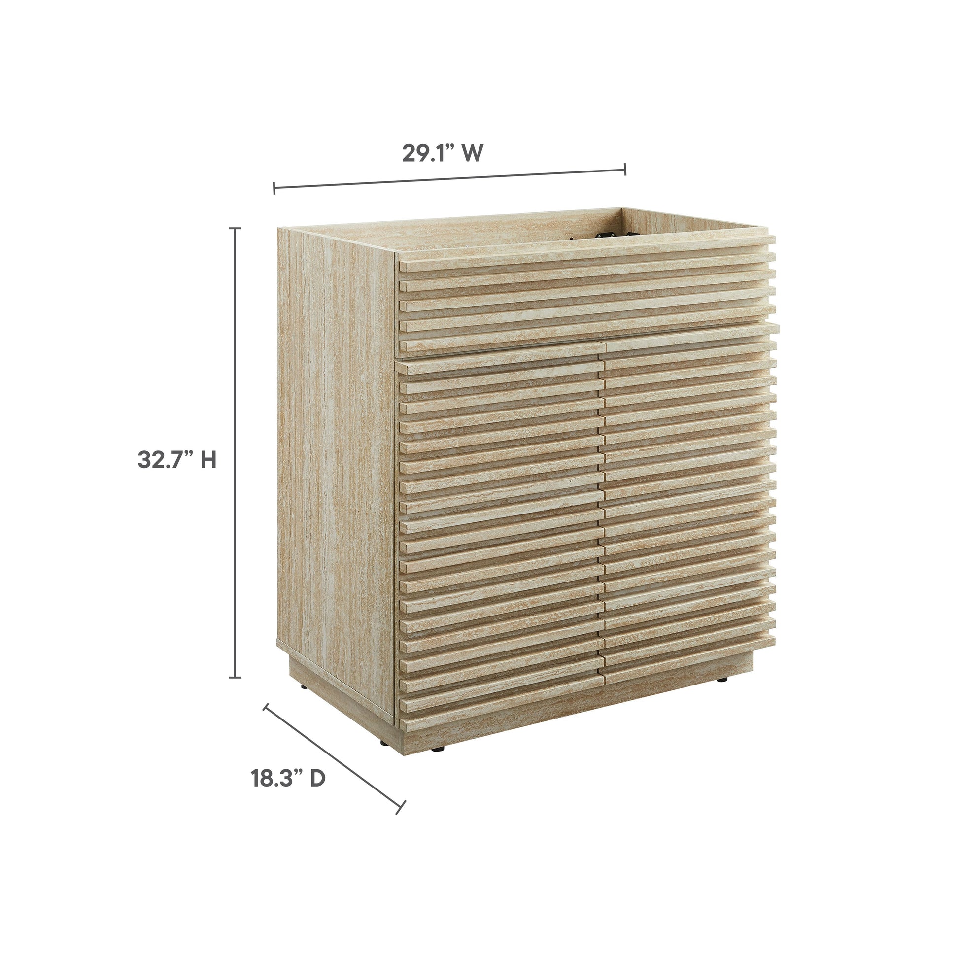 Render 30 in Faux Travertine Bathroom Vanity Cabinet by HouseOfZazla on Tampa Home & Garden Store