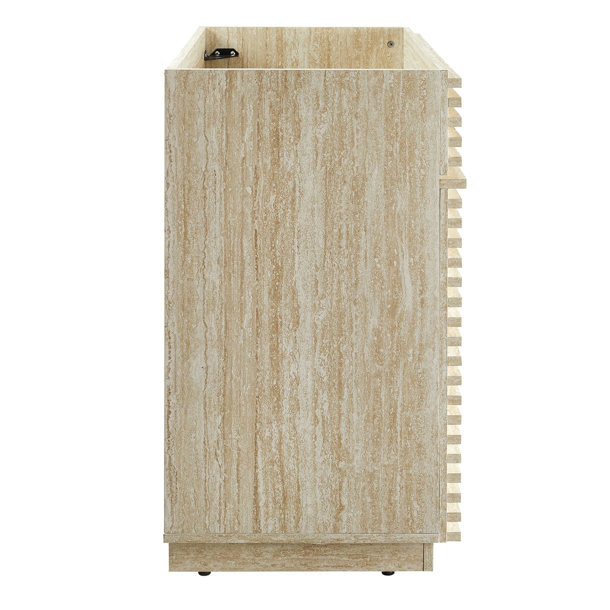 Render 36in faux travertine bathroom vanity cabinet beige front panel by HouseOfZazla on Tampa Home & Garden Store