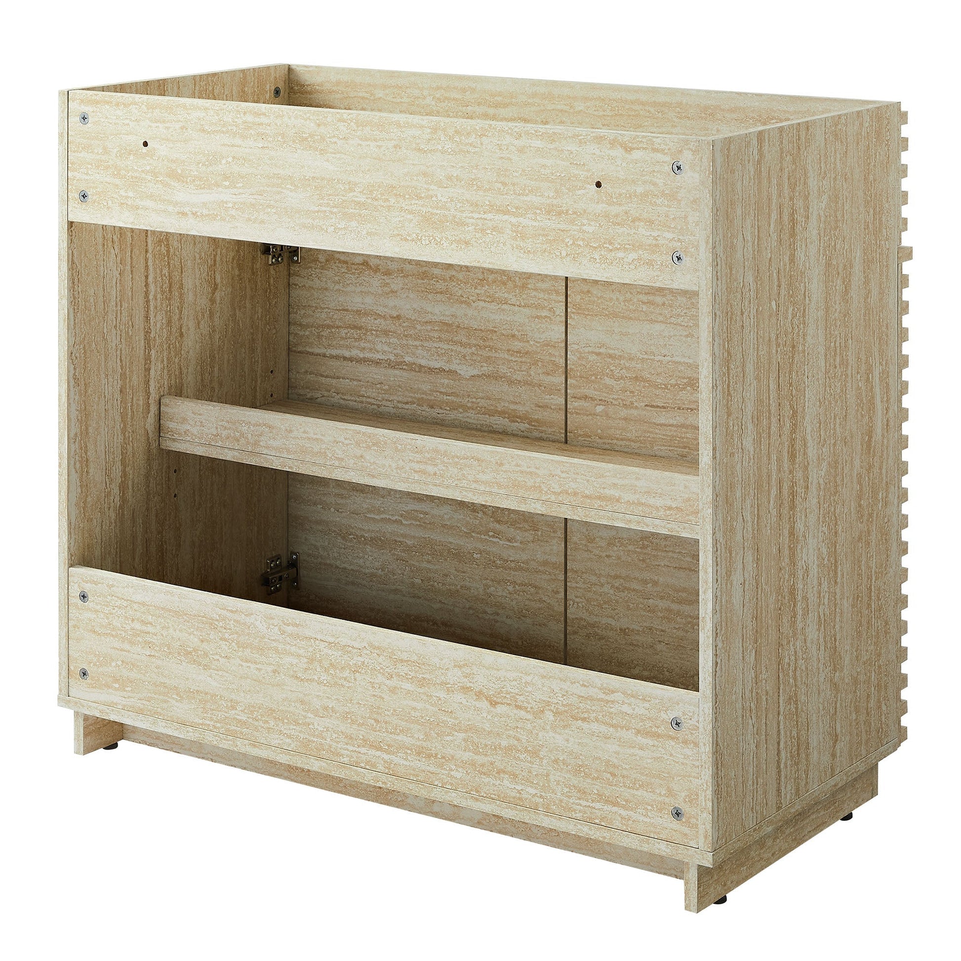 Bathroom vanity cabinet 36in beige faux travertine by HouseOfZazla on Tampa Home & Garden Store