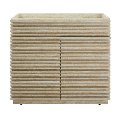 Render 36in faux travertine bathroom vanity cabinet beige stone finish HouseOfZazla on Tampa Home & Garden Store