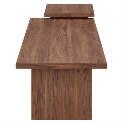 Render Nesting Coffee Tables set of 2 by Modway in brown wood grain on Tampa Home & Garden Store