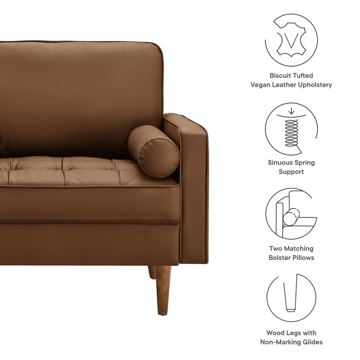 Valour Tufted Vegan Leather by Modway Chair