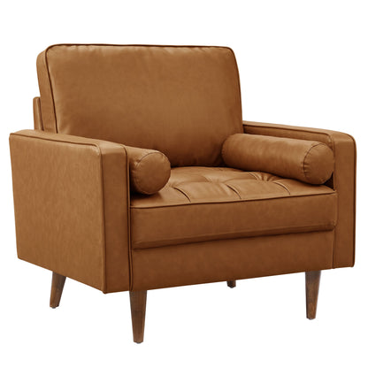 Valour Tufted Vegan Leather by Modway Chair