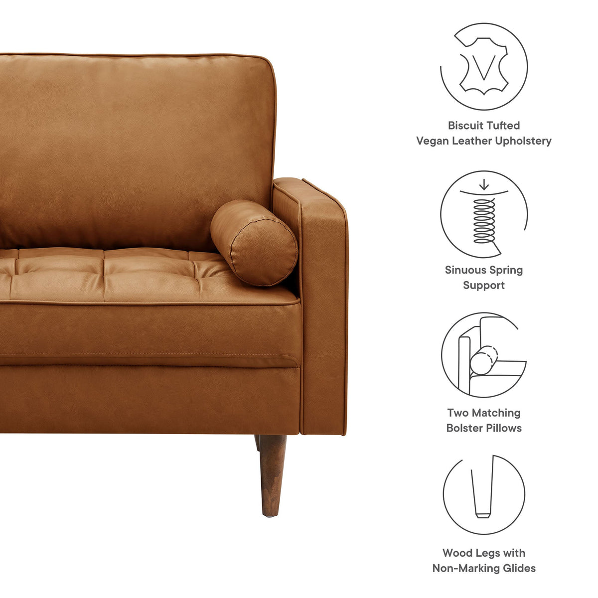 Valour Tufted Vegan Leather by Modway Chair
