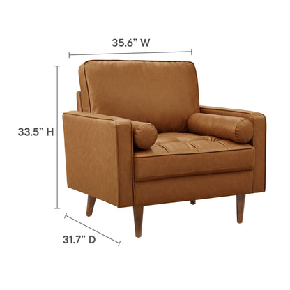 Valour Tufted Vegan Leather by Modway Chair