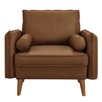Revive Upholstered Vegan Leather Accent Armchair by Modway