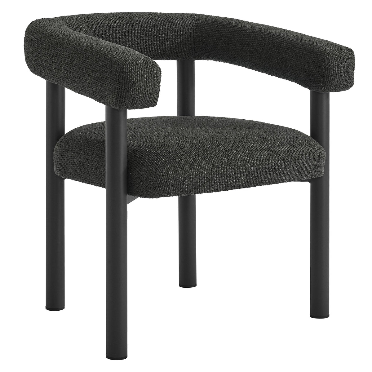 Nautica dining armchairs set of 2 with black woven upholstery and aluminum legs by Modway on Tampa Home & Garden Store