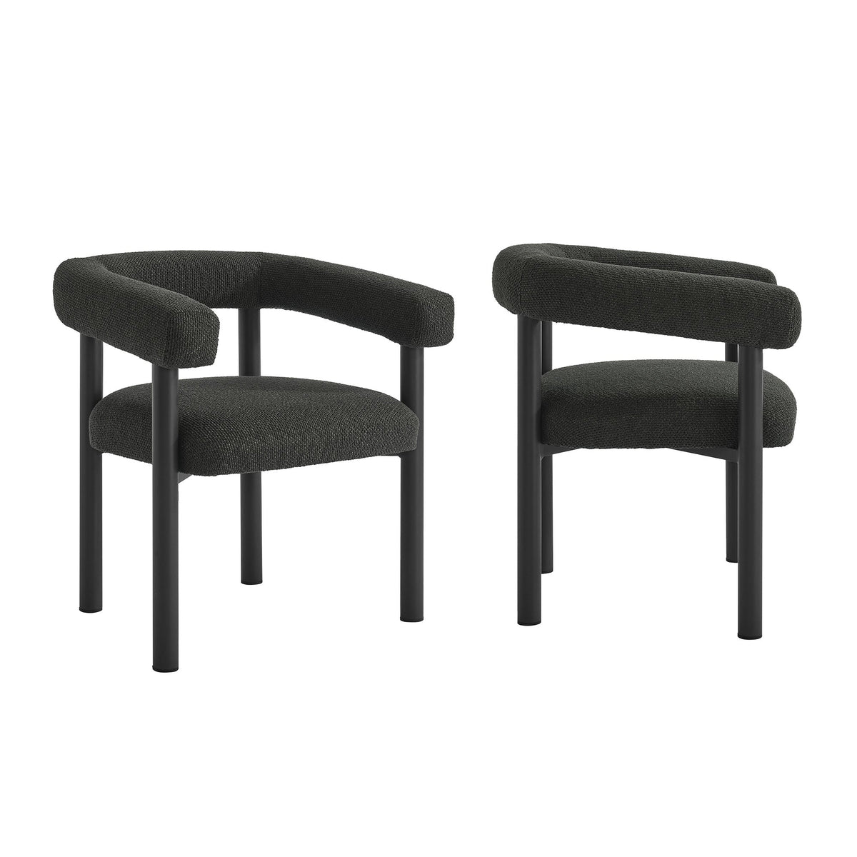 Nautica outdoor aluminum dining armchairs set of 2 with black fabric upholstery on Tampa Home & Garden Store