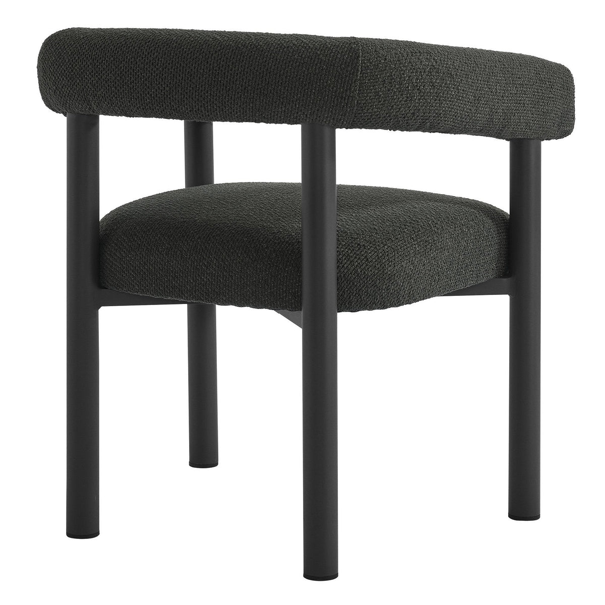 Nautica outdoor patio dining armchairs set of 2 with dark cushions and black frames on Tampa Home & Garden Store