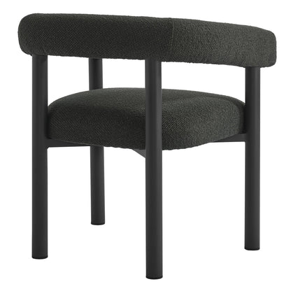 Nautica outdoor patio dining armchairs set of 2 with dark cushions and black frames on Tampa Home & Garden Store