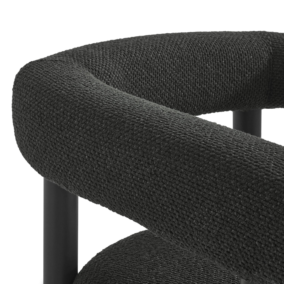 Nautica outdoor aluminum dining armchairs set of 2 with black textured fabric seats on Tampa Home & Garden Store