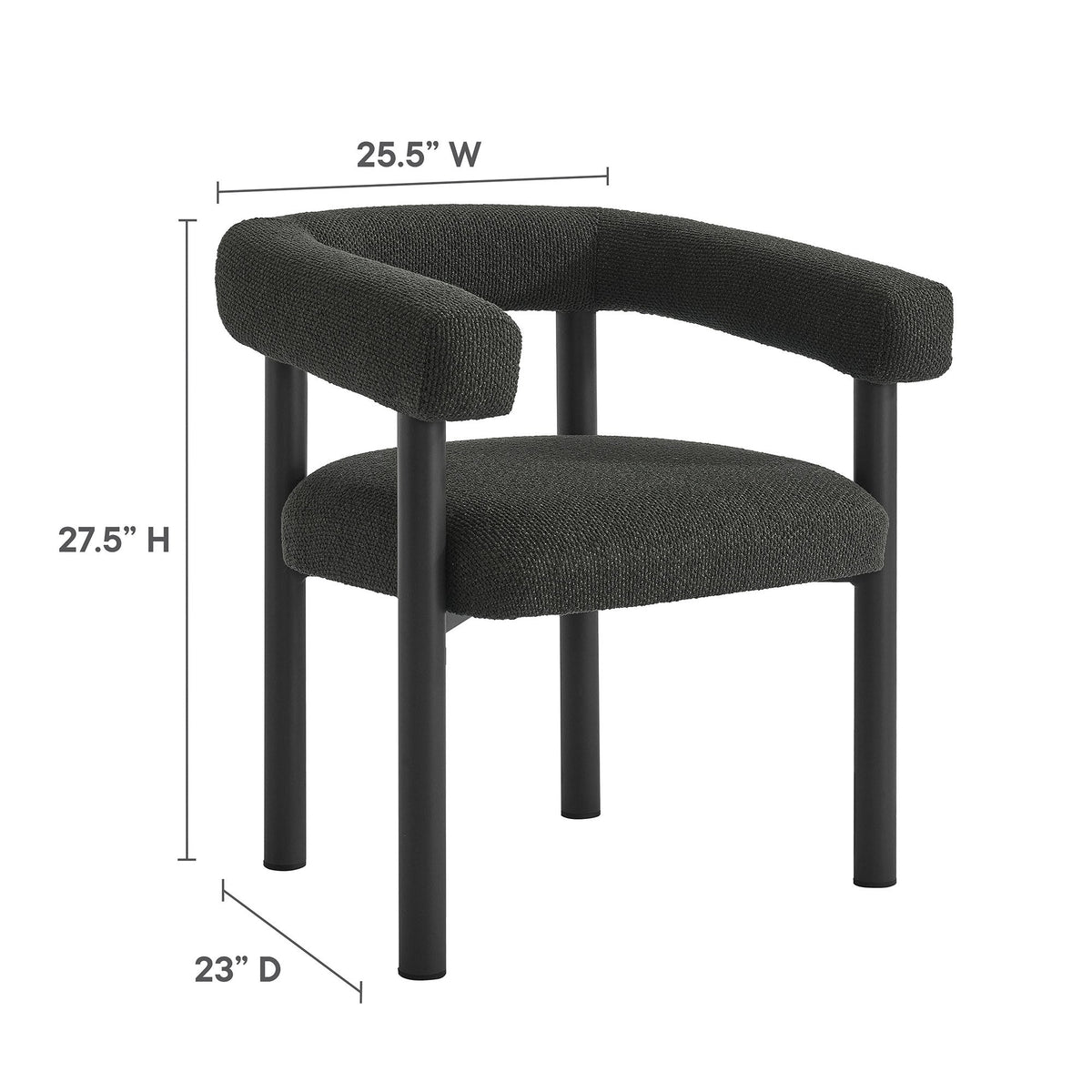 Nautica outdoor aluminum dining armchairs, black textured fabric cushions, set of 2 on Tampa Home & Garden Store