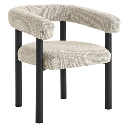 Nautica outdoor aluminum dining armchairs set of 2 beige woven upholstery with black legs on Tampa Home & Garden Store