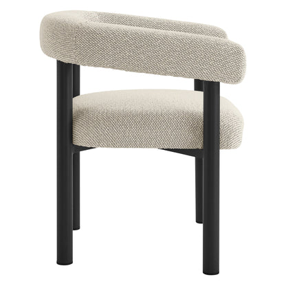 Nautica outdoor aluminum dining armchairs set of 2 with beige woven upholstery and black legs on Tampa Home & Garden Store