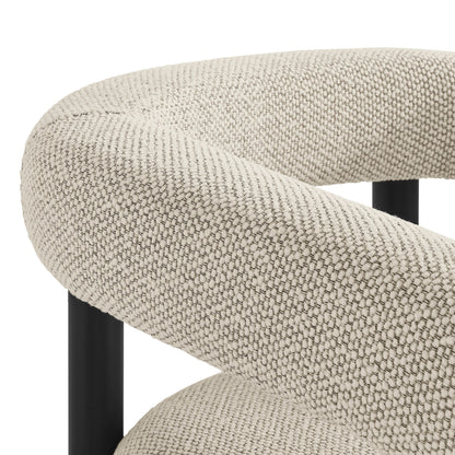 Nautica outdoor dining armchairs set of 2 with beige woven rope seats and black aluminum frames on Tampa Home & Garden Store