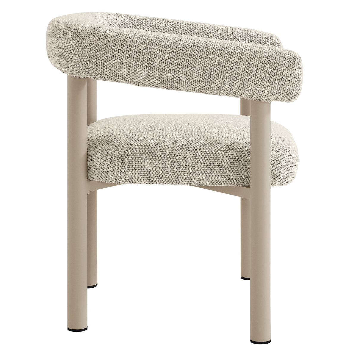 Nautica patio aluminum dining armchairs 2-pack by Modway with woven beige fabric upholstery on Tampa Home & Garden Store