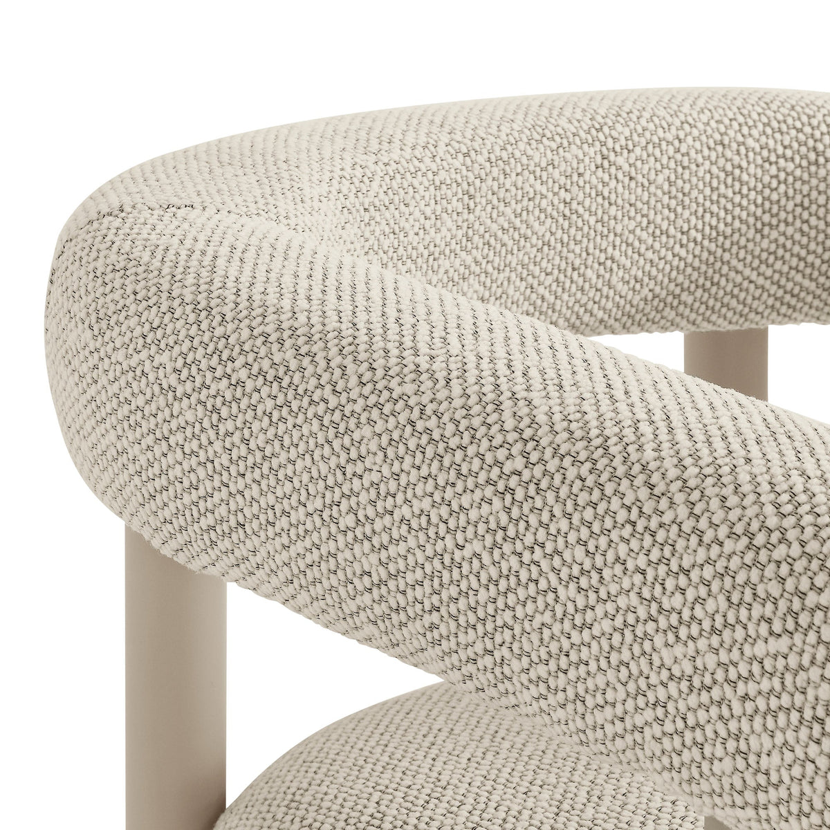 Nautica patio aluminum dining armchairs set of 2 with beige woven seats and light frames on Tampa Home & Garden Store