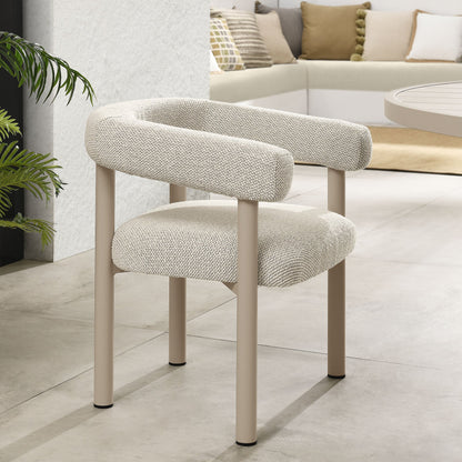 Nautica outdoor patio aluminum dining armchairs set of 2 with beige woven upholstery on Tampa Home & Garden Store