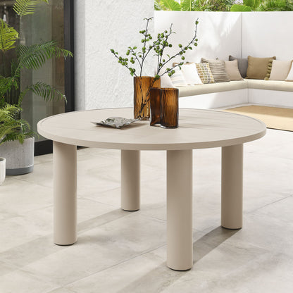 Nautica Outdoor Round Aluminum Dining Table