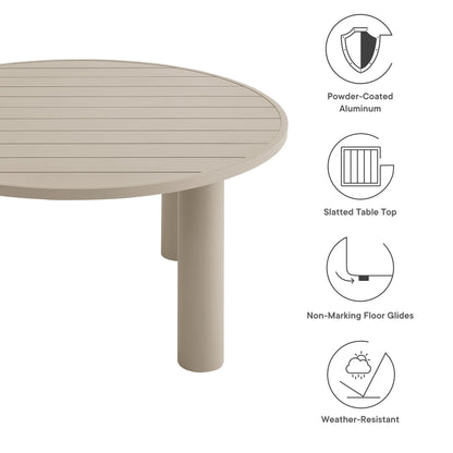 Nautica Outdoor Round Aluminum Dining Table