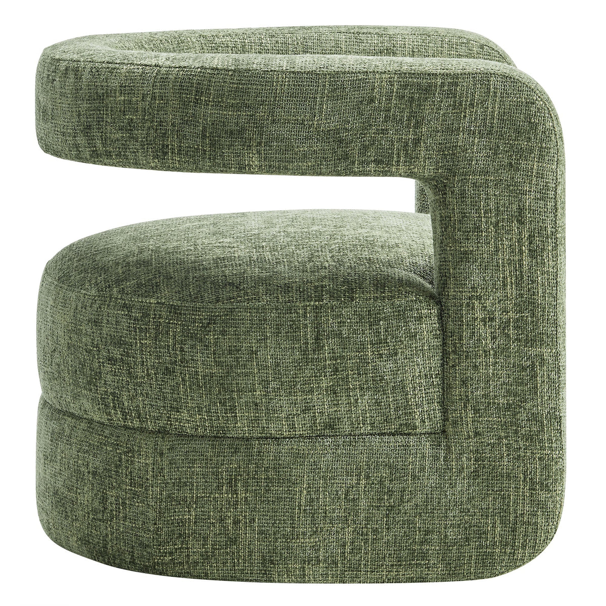 Jaylin Upholstered Chenille Accent Chair by Modway, sage green textured fabric with curved arms on Tampa Home & Garden Store