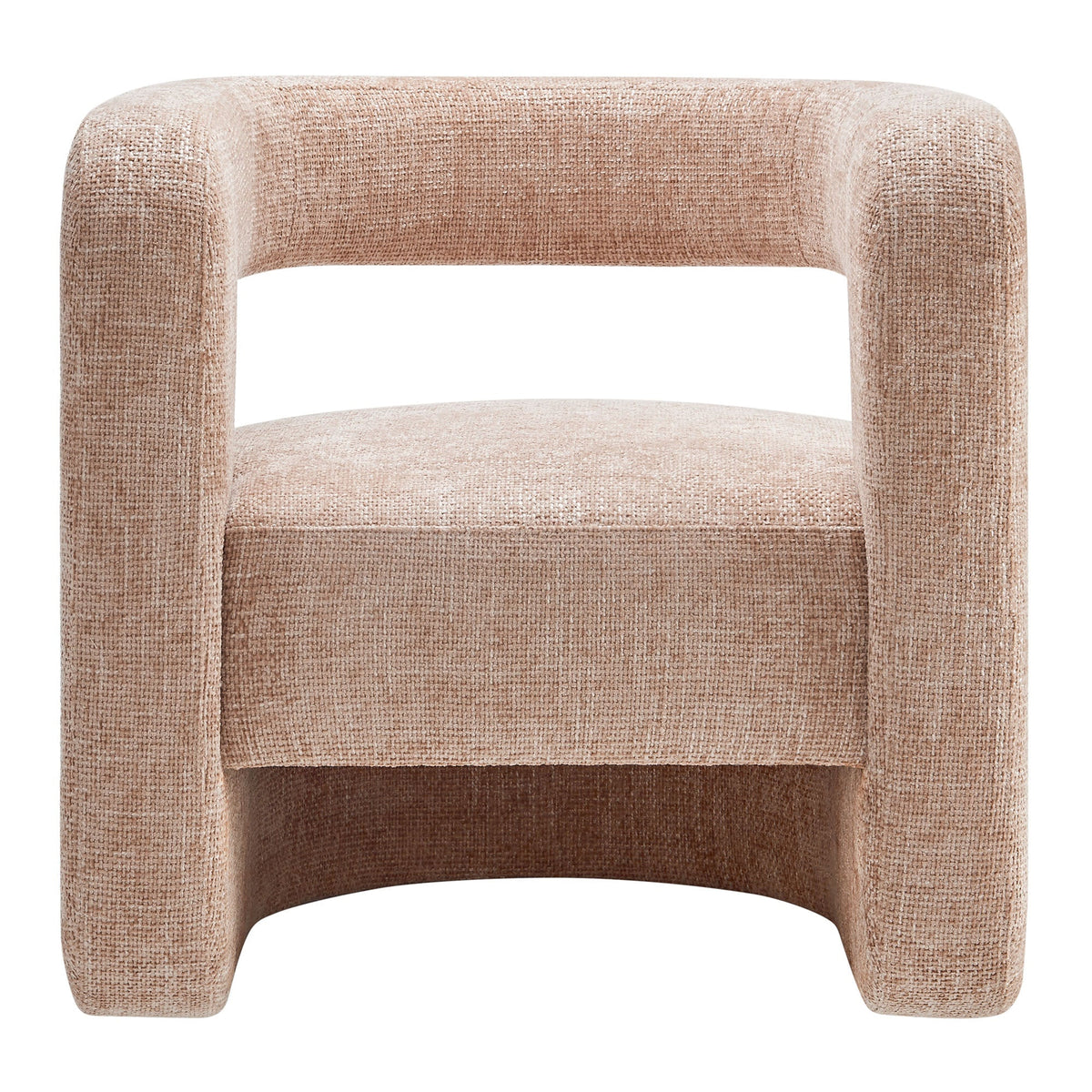 Jaylin Upholstered Chenille Accent Chair with rounded arms in warm beige by Modway on Tampa Home & Garden Store