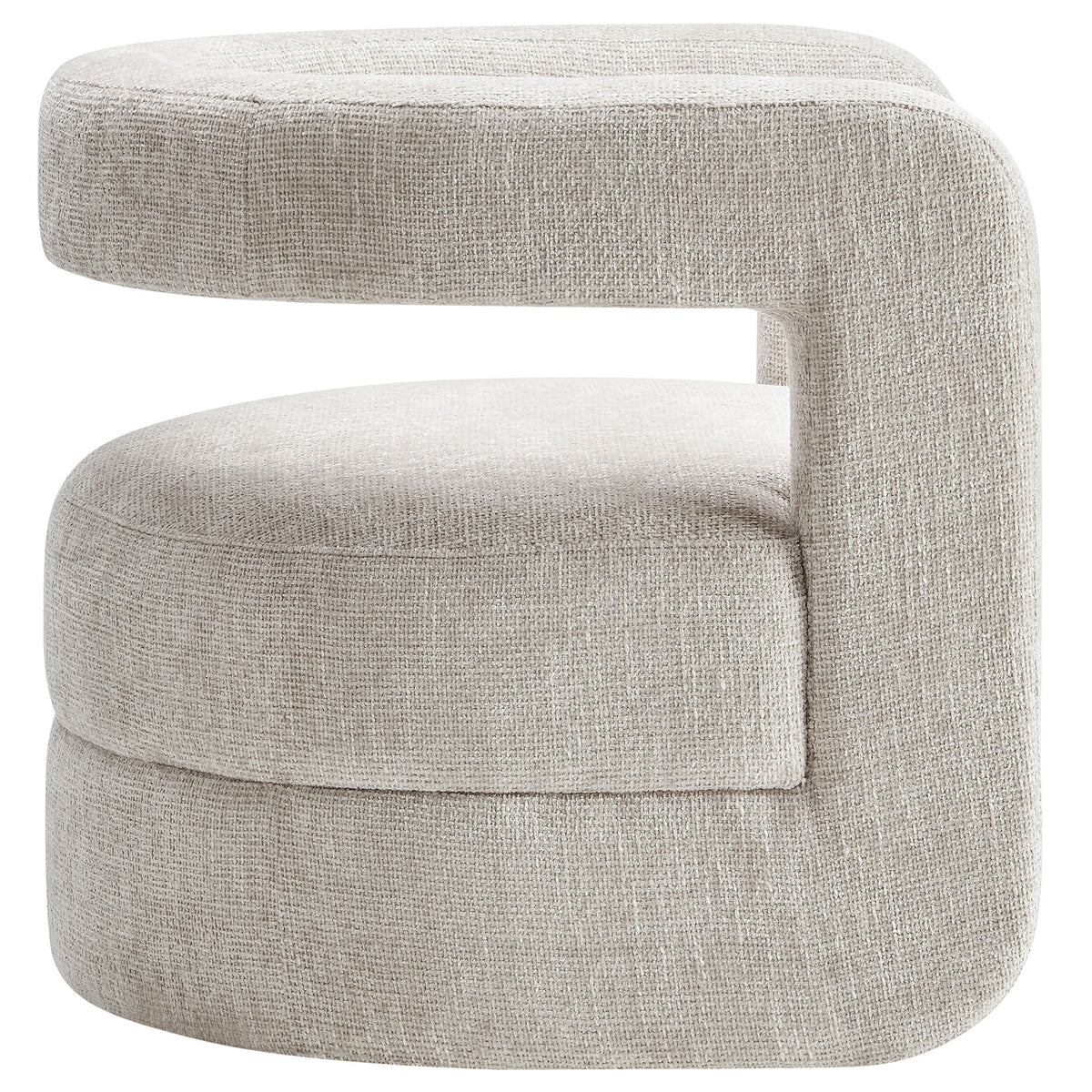 Jaylin upholstered chenille accent chair by Modway, beige curved-arm seating on Tampa Home & Garden Store
