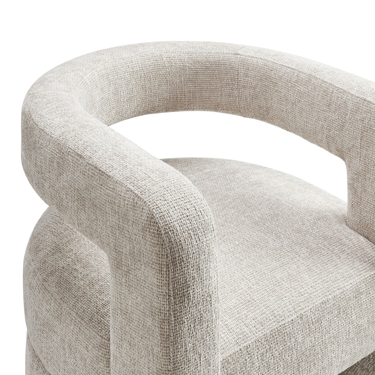 Jaylin Upholstered Chenille Accent Chair by Modway, beige textured chenille upholstery on Tampa Home & Garden Store
