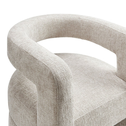 Jaylin Upholstered Chenille Accent Chair by Modway, beige textured chenille upholstery on Tampa Home & Garden Store