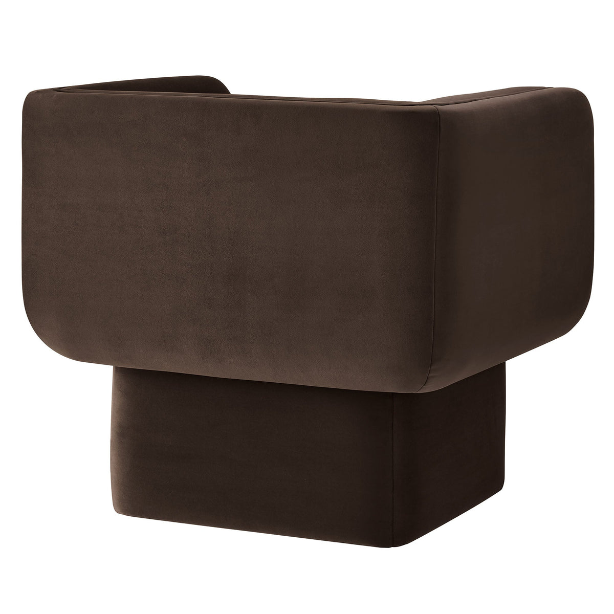 Tate Performance Velvet Accent Chair by Modway, brown velvet upholstery with rounded edges on Tampa Home & Garden Store