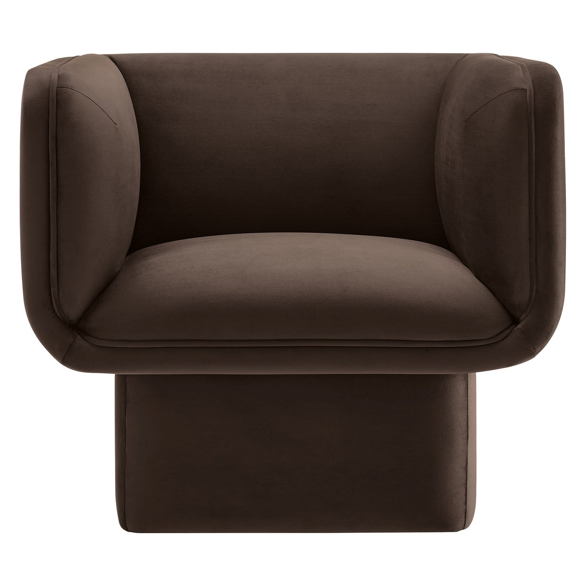 Tate Performance Velvet Accent Chair brown velvet upholstered armchair HouseOfZazla on Tampa Home & Garden Store