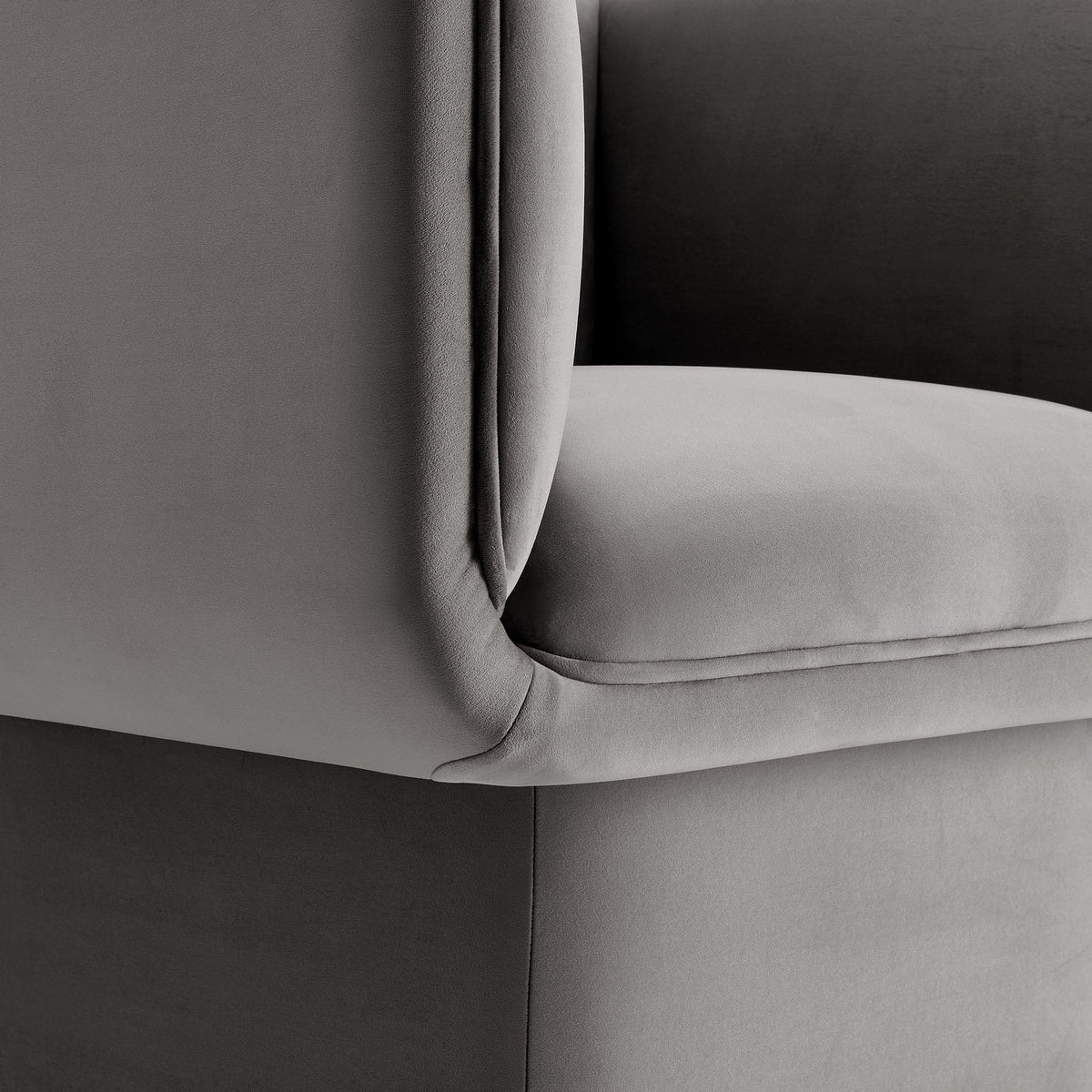 Tate Performance Velvet Accent Chair gray velvet upholstery by Modway on Tampa Home & Garden Store