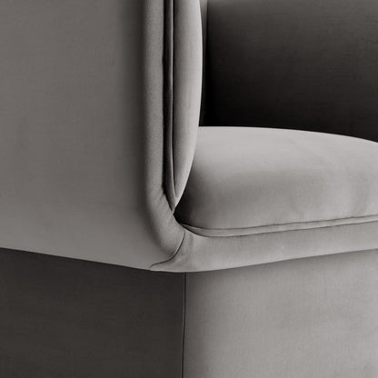 Tate Performance Velvet Accent Chair gray velvet upholstery by Modway on Tampa Home & Garden Store
