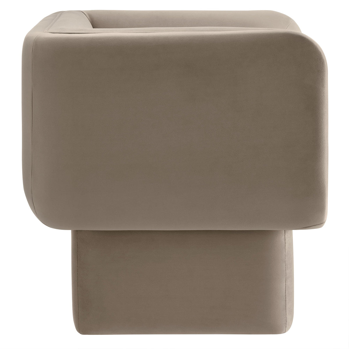 Tate Performance Velvet Accent Chair by Modway, taupe velvet upholstery on Tampa Home & Garden Store