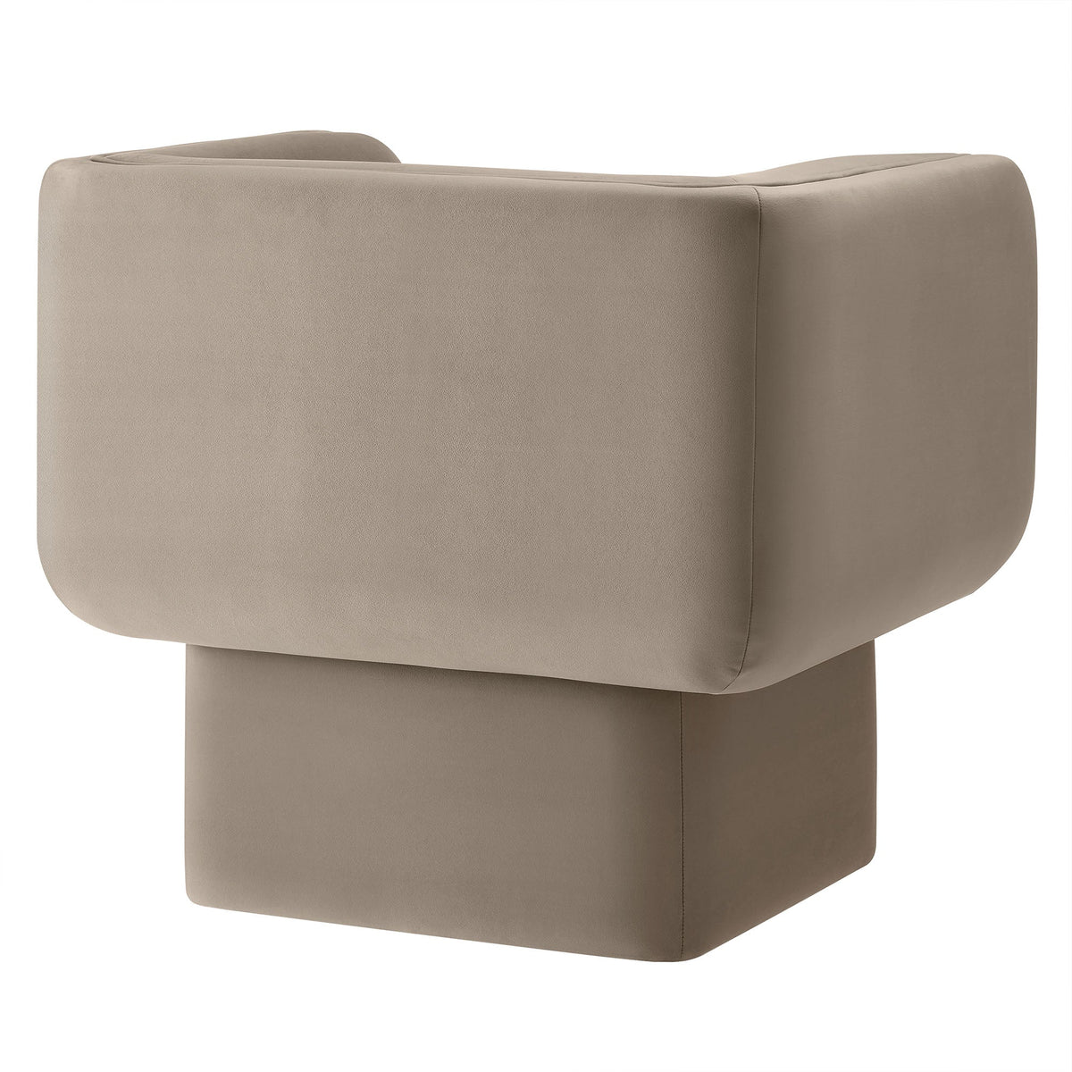 Tate Performance Velvet Accent Chair by Modway, taupe velvet with rounded curved arms on Tampa Home & Garden Store