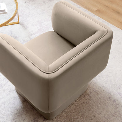 Tate Performance Velvet Accent Chair by Modway in taupe velvet with rounded silhouette on Tampa Home & Garden Store