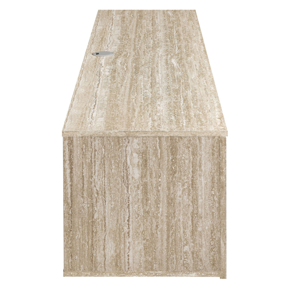 Terra 71in wall-mounted TV stand by Modway in beige travertine finish with cable hole on Tampa Home & Garden Store