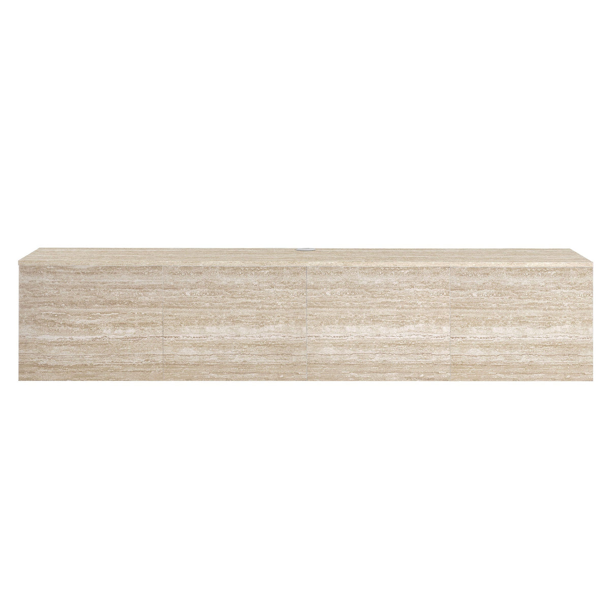 Terra 71in TV stand by Modway in beige travertine finish with front cabinet doors on Tampa Home & Garden Store