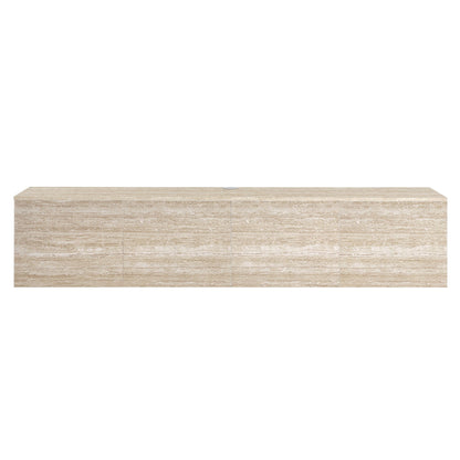 Terra 71in TV stand by Modway in beige travertine finish with front cabinet doors on Tampa Home & Garden Store