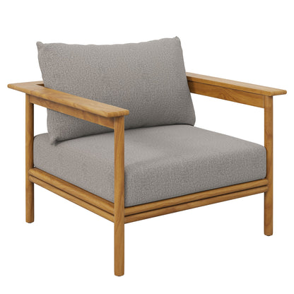 Wren Teak Wood Patio Armchair And Cushion