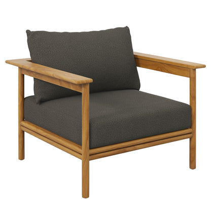Wren Teak Wood Patio Armchair And Cushion
