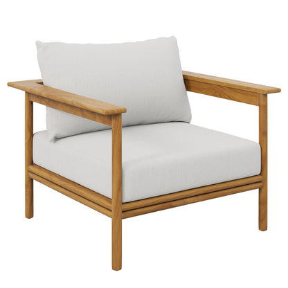 Wren Teak Wood Patio Armchair And Cushion